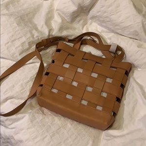 NWT Madewell Basketweave Mini Transport Crossbody